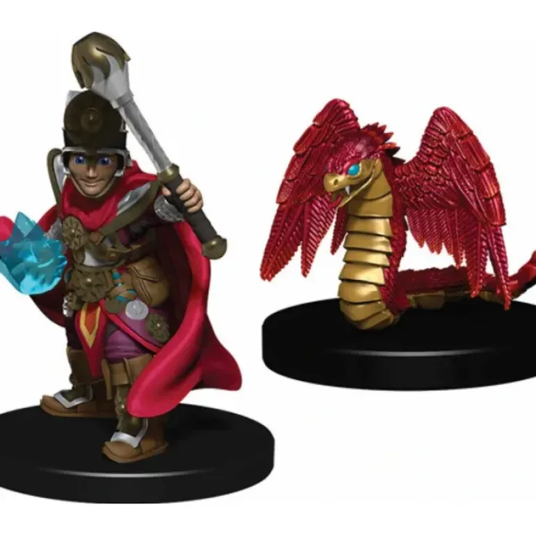 WizKids Wardlings Painted Miniatures: (W2) Boy Cleric & Winged Snake - Your Source for Gaming Essentials