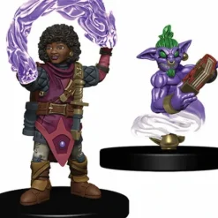 WizKids Wardlings Painted Miniatures: (W2) Girl Wizard & Genie - Your Source for Gaming Essentials