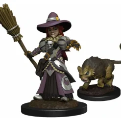 WizKids Wardlings Painted Miniatures: (W3) Girl Witch & Witch`s Cat - Your Source for Gaming Essentials