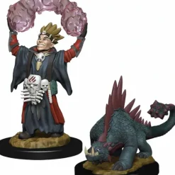 WizKids Wardlings Painted Miniatures: (W3) Boy Warlock & Lizard - Your Source for Gaming Essentials