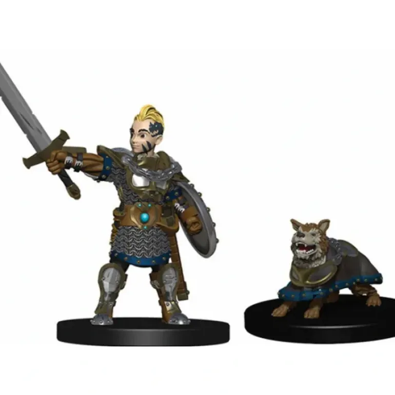 WizKids Wardlings Painted Miniatures: (W2) Boy Fighter & Battle Dog - Your Source for Gaming Essentials