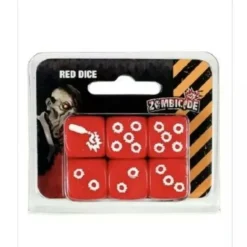 Zombicide: 6 Pack of Red Dice with White Pips - Your Source for Gaming Essentials