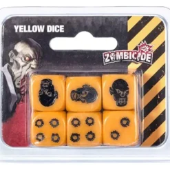 Zombicide: 6 Pack of Yellow Dice with Black Pips - Your Source for Gaming Essentials